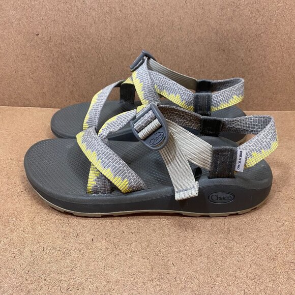 Chaco Mens Z/Cloud Sandals Size 10 Gray & Yellow Straps Outdoor Hiking Shoes main image 7